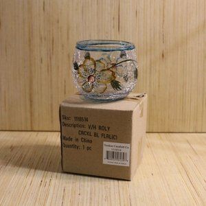 Yankee Candle Co. Cracked Glass Votive Candle Holder.
